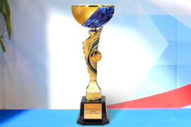 Награда заводу «Мягкая кровля» в региональном форуме «Линия успеха» — кубок за заслуги